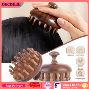 DECINIEE Wooden Massage Comb Hair Brush Shampoo and Dry Hair Scalp Care Brush Massager Comb Guasha Tool for Dandruff Removal Hair Growth