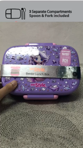 My Style TM 1505 D Bento Lunch Box with Spoon & Fork for Junior Girls