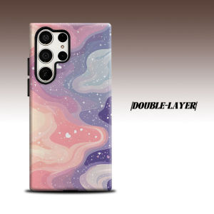 pastel dreamy cloud star For Samsung Galaxy S26 S25 S24 A56 A36 Dual Layer Luxury Fashion Full Lens Protective Case