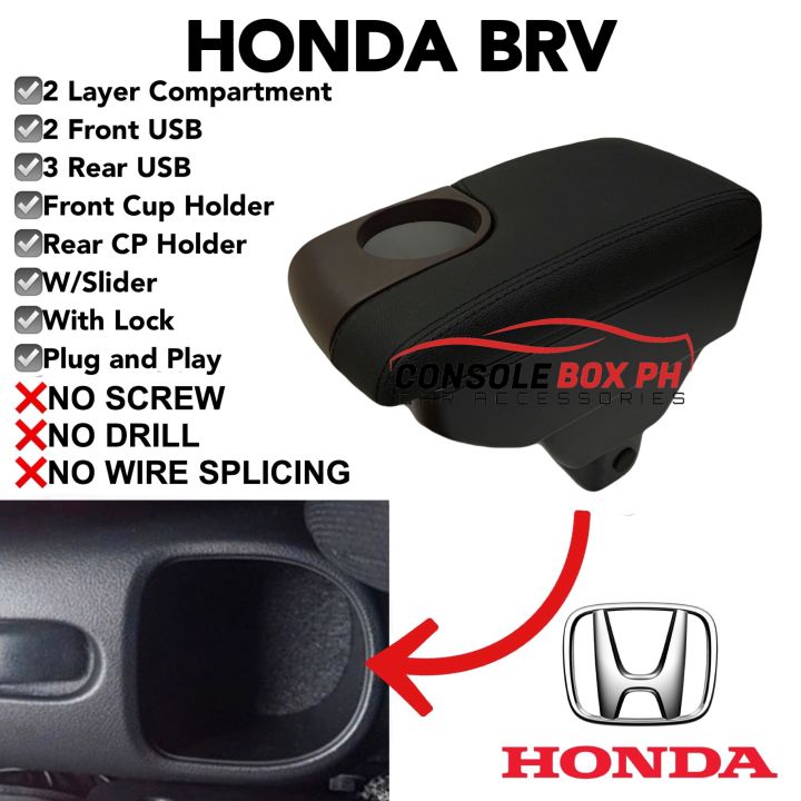 Honda BRV Front Cup Holder Armrest Lazada PH