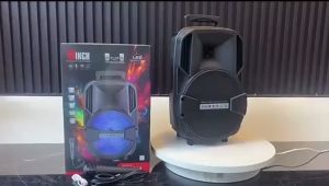 AO 811/AO 812/AO 813 Portable 8-inch RGB LED Wireless Audio Woofer USB Active Battery Power Home Outdoor Parties Karaoke