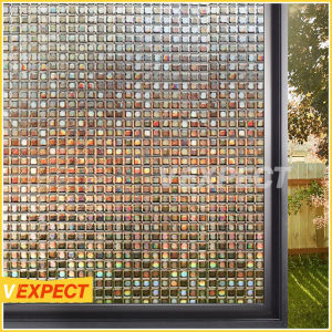 Window Film Sticker 3d Non-Adhesive Privacy Window Glass Sticker Film Removable Rainbow Window Door Film