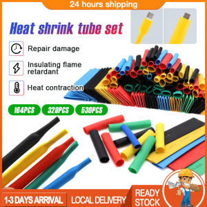 Heat Shrink Insulation Tubing Tube Assortment Kit Electrical Connection 164Pcs/328Pcs/530Pcs Wrap Sleeve Wire Cable Shrinkage 2:1