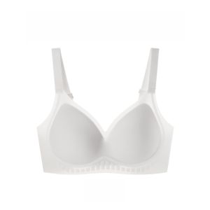 MONCAICHAN | Seamless Adjustable Womens Underwear Breathable Gather Small Chest Anti-Sagging Soft Supportive Bra Vest Nylon Fabric V-Neck