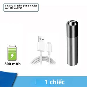 Đèn Pin LED Có Thể Sạc Lại USB Pin Lithium 1200mAh Đèn Cắm Trại Có Thể Phóng To Chống Nước 600LM Đèn Pin Hợp Kim Nhôm Với Chế Độ Cao/thấp