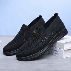 SHIPAILUO | Breathable Lightweight Dad Shoes Summer Casual Mens Slip-On Beijing Cloth Shoes Comfortable Sports Leisure Elderly Footwear