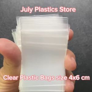ถุงซิปใส Clear ขนาด 4x6 ซม. (แพค 100 ใบ) ถุงพลาสติกใส่เครื่องประดับ ถุงซิปใส่ของเล็ก Model A โดย July Plastics