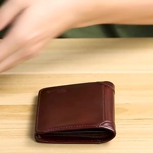 Dante Classic Retro Style Wallet 100% Genuine Leather Men Wallets Short Male Purse Card Holder Wallet Men Fashion High Quality