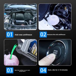 MONLEYTA | German Long-Lasting Red Automobile Engine Coolant Anti-Freeze Fluid For Car Radiator Water Box Freeze Point -45℃ 4L Net Content
