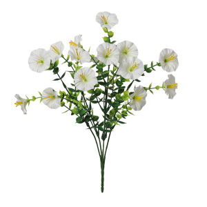 1/3Pcs Artificial Fake Silk Morning Glory Flower Green Eucalyptus Plant UV Protection for Porch Courtyard Garden Home Decoration