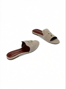 JESSICA SOPHIA | Comfortable Flat Sandals with Suede and Stitching Design Women
