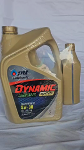 น้ำมันเครื่อง ปตท PTT 5W-30 DYNAMIC COMMONRAIL SYNTHETIC ขนาด 6+1 ลิตร น้ำมันเครื่อง ดีเซล สังเคราะห์แท้ 100%