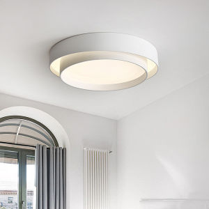 LANTU โคมไฟ LED ไฟติดเพดานหลอด LED สีขาวแบบเกลียว60ซม. พร้อมรีโมทสำหรับห้องนอนห้องเรียนระเบียงห้องครัวห้องน้ำ