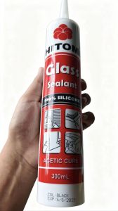 Hitomi Glass Sealant 100% Silicone Acetic Cure 300mL