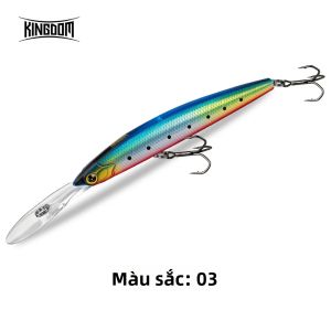 Kingdom | Mồi Câu Giả KINGDOM Snake Shade Suspending Minnow 100mm 13g 120mm 20g Mồi Cứng Lặn Sâu Dành Cho Cá Bass Cá Pike Cá Perch Cá Zander