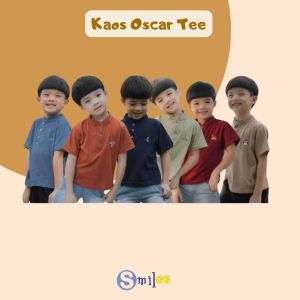 Kaos Anak Cowok Oscar Smilee Mix Warna Size 1-5 Tahun