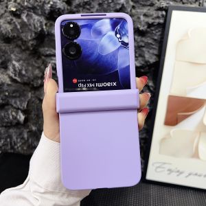 Fresh Simple Solid Color Foldable Screen Phone Case for Xiaomi MIX Flip Skin like Hard Cover Creative Candy Color Full Protection Anti-Fall for Men And Women