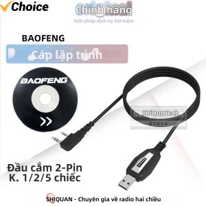 BAOFENG | Cáp Lập Trình USB Baofeng Cho UV-5RM UV-16 DM-32UV Radio Hai Chiều K-Plug 2 Pin Cáp Đồng Bộ Dữ Liệu Tương Thích Với Nhiều Mẫu Mã