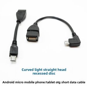 Mobile Phone Device Short Line Micro OTG Data Cable Elbow Extension Mouse Disk Android Male to USB Female
