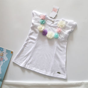 Áo Thun Tay Ngắn Cổ Tròn Dáng Chữ a Cho Bé Gái Mùa Hè Áo Thun Cotton Polyester Phong Cách Nhật Bản Thường Ngày Cho Trẻ Em