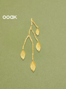 Laurel Leaf Balance Elegant Retro Earrings