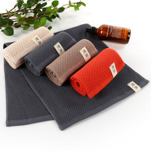 Khăn Mặt Bằng Cotton Nguyên Chất Thấm Hút Thoáng Khí Thoải Mái Lưới Mật Ong Mềm Mại Dùng Cho Mọi Lứa Tuổi Khăn Mặt