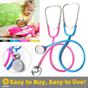 【Fast Shipping】 Role Play Kids Plastic Stethoscope Kids medical Doctor toys Play Children Pretend Simulation Kit Playing Nursing Role Equipment Toddler Single LZC-Stethoscope-Toy