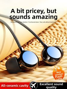 High Quality Wired Ceramic Earphones Type-C Interface In-Ear Computer Suitable for Huawei Xiaomi 876 Sound Isolation Earbuds