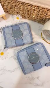 Coach Lonnie Small Zip Around Wallet In Signature Jacquard C8323