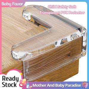 4 Pcs/Set Child Safety Soft Transparent PVC Protector Children Anti Collision Edge Guard Baby Safety Corner Protection Table Silicone Edge Corner Guard Anti Collision Desk Protection Cover Kids Desk Guards
