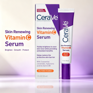 CeraVe | CeraVe Vitamin C Serum 10% Pure Hyaluronic Acid & 3 Ceramides Fragrance-Free Brightening Antioxidant Serum for Face 1oz