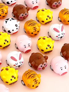 Cute Animal Pull Back Car Tiger Inertia Toys Kids Gifts Door Gift Mini Toys Cute Animal Pull Back Car