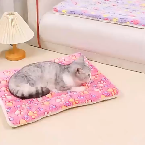 Thảm nằm cho Chó Mèo bằng vải lông mềm mịn có họa tiết - Love Pets Shop