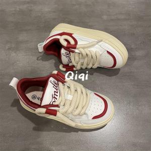 Seven Seven Master Family ฤดูใบไม้ผลิ 2023 ผู้หญิง ลำลอง สไตล์สปอร์ต รองเท้าผ้าใบหุ้มข้อต่ํา หลากหลาย รองเท้าผ้าใบส้นหนารอบนิ้วเท้า