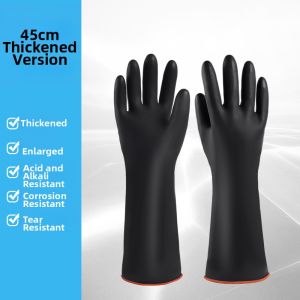 Chemical Resistant Acid and Alkali Proof Long Cuff Thick Rubber Gloves