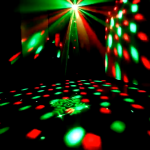 COD ALIEN Lampu Disco Laser Sensor Suara Musik 16 Patterns 240V 10W Spinning Disco Ball with Remote