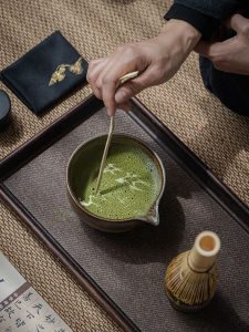 Handmade Song Dynasty Tea Whisk Ceramic Matcha Bowl Japanese Style Standing Coarse Ceramics Tea Stirrer Traditional Chinese Style
