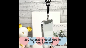 360 Rotatable Metal Mobile Phone Lanyard Detachable Anti-lost Metal Tether Safety Connect Card