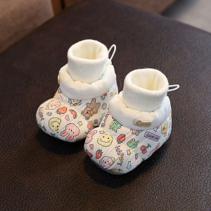 Newborn Baby Autumn and Winter Shoes Keep Baby Warm 0-1 Year Old Newborn One Month Old 6 to 12 Months Soft Bottom Toddler Cotton Shoes