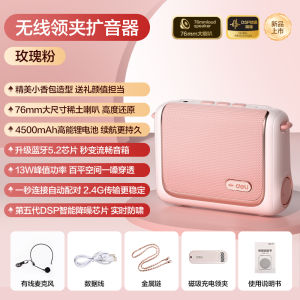 Deli Wireless Lapel Microphone Teacher Special Class Teaching Speaker Large Volume Outdoor Mini Bee Amplifier with Stand