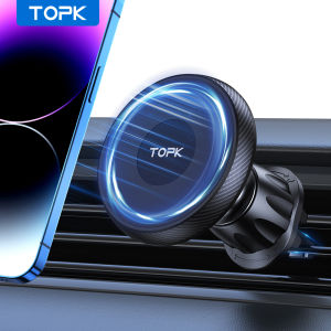 TOPK | TOPK Magnetic Car Phone Holder Air Vent Car Phone Stand For Magsafe iPhone 15 14 13 ProMax Xiaomi Samsung Strong Magnet Holder