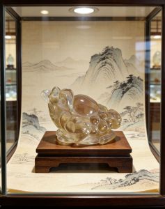 citrine 3 legged frog for decorations Length:5.5cm Width:3.4cm Height: 2.9cm