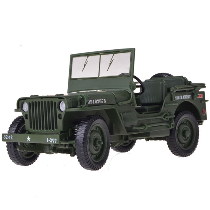 Kaidiwei Alloy Military Model 1:18 Tactical Jeep Artificial Off-Road ...