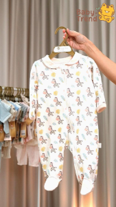 Elegant Kids ชุดเด็กผู้หญิง 0-12เดือน ชุดหมีคลุมเท้า ลายSafari Cuties Collection | Babytrend