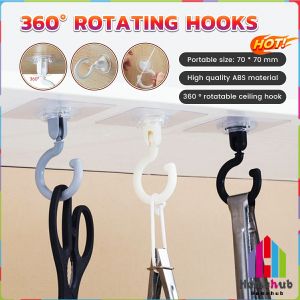 HB 360° Rotating Hooks Traceless and No Punching Self-adhesive Wall Hanging Hook