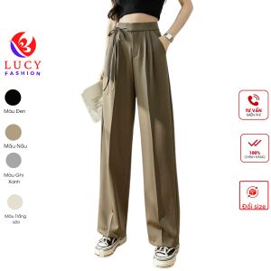 Quần tây ống suông LUCY thắt dây siêu đẹp hack dáng