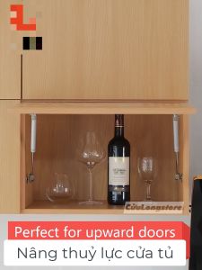 Nâng Cánh Tủ Bếp Tay Đẩy Thuỷ Lực Cửa 100N bản lề đẩy tự động kích nâng giữ cửa tủ ty hơi tay co thuỷ lực