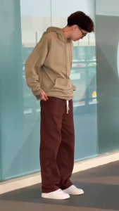 GentEssential Mens Fashion Casual Loose Straight Pants Trendy Comfortable Trousers Perfect for Everyday Outfits