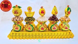 Bông tỏi ông địa vỉ ngũ quả cầu vàng vừa đủ xài - TỎI CÁT TƯỜNG