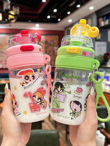 Childrens Straw Cup School Uniform Double Drinking Fly Girl Police Officer High Aesthetic Value Student Specialty Tritan Cup